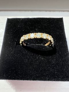 K18 Japan Gold Half Eternity Diamond Ring 1.00ct
