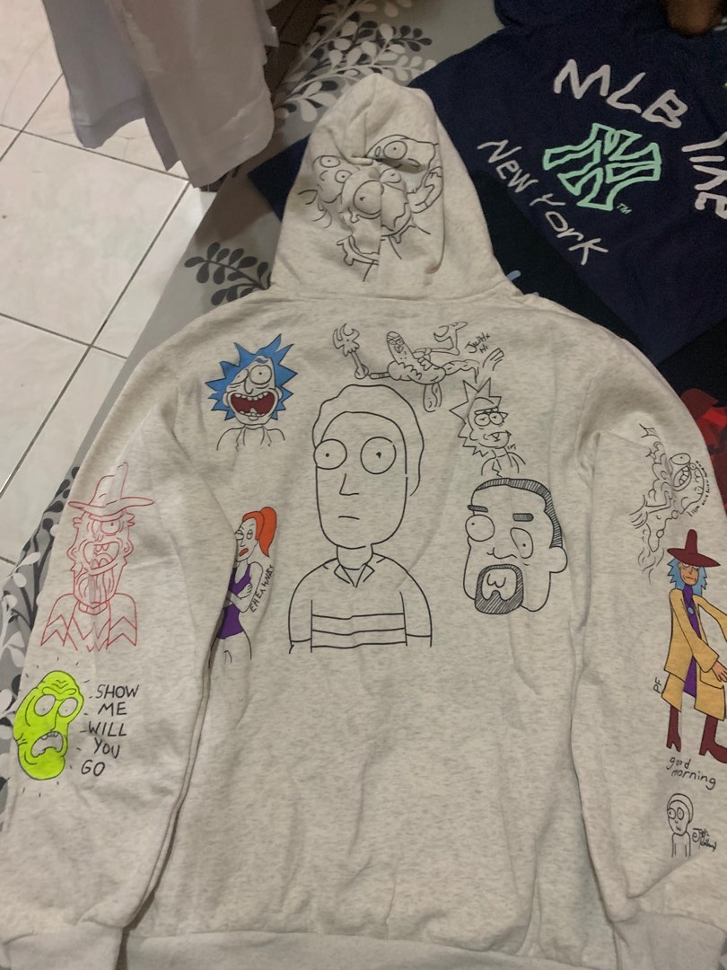 Kanye west rick and morty hoodie hotsell