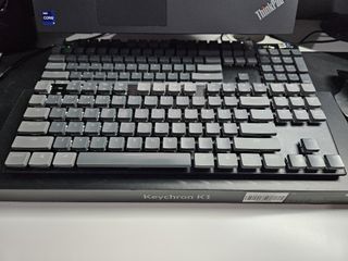 Keychron K1 V4 87-Key TKL Brown Switch RGB LED Low-Profile Mechanical Keyboard Mint Condition