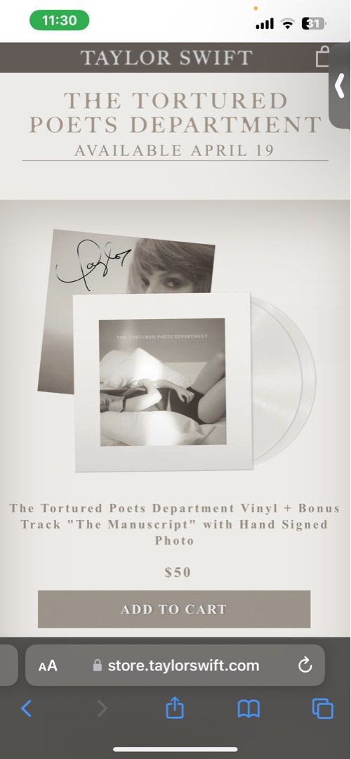 LF/WTB signed ttpd cd, Bulletin Board, Looking For on Carousell
