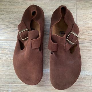 London Clogs Suede leather Brown