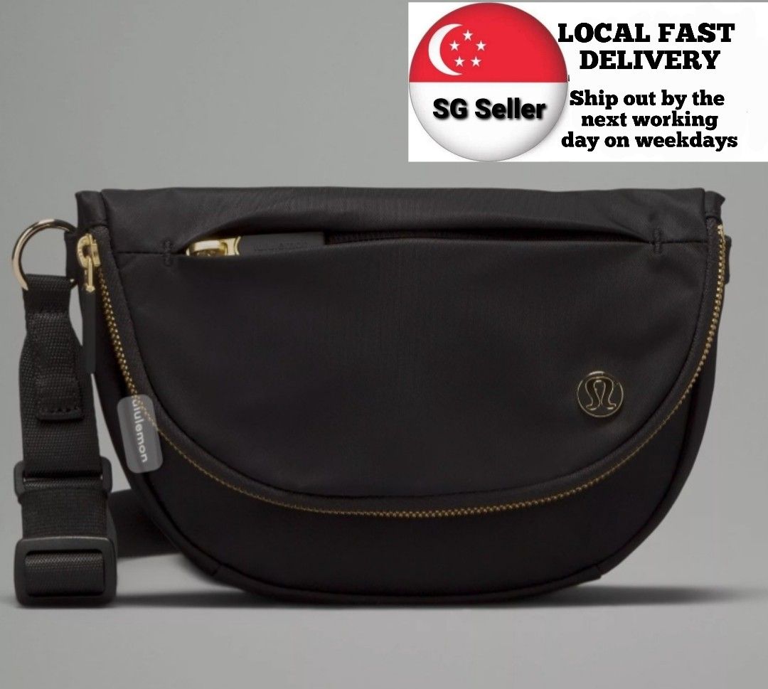 lululemon all night festival bag micro black/gold Crossbody Belt 2L All Night Festival Bag *Micro