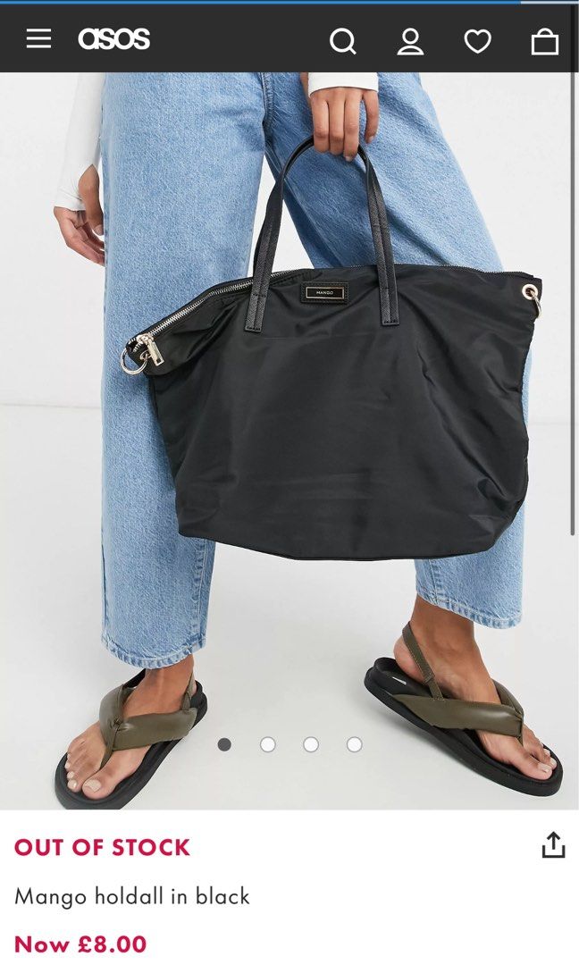 Mango Holdall bag + bag organizer (Category: Tote Bags) located in Bacolod City. Submitted by pleasehelpmedeclutterhaha (Listing ID 1298061970, Image 1). Description: perfect for school or travel has few flaws on the strap but still useful free bag organizer.