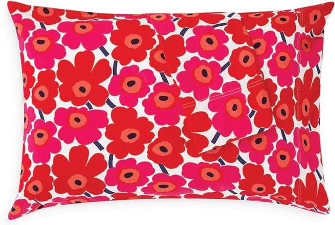 Marimekko Unikko Percale 100% Cotton Body Pillowcase (Category: Bedding & Towels) located in Calamba. Submitted by excelsheets (Listing ID 1297996875, Image 1). Description: Brand New 1 piece only not pair Pillowcase only Color: Pink Body Pillow: 20x40 inches Feel at home. Let go and sleep in. Fall into a soothing sleep amid the red Unikko patterned bed sheet. Made with 200-thread-count 100% cotton percale material. Inspired by the first floral c