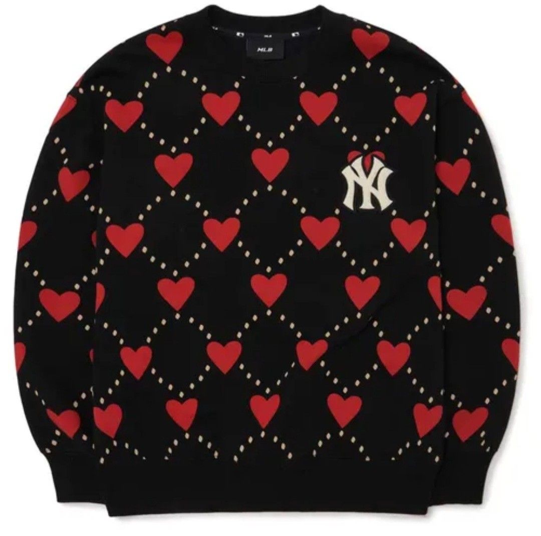 Mlb sweatshirt with heart 2025