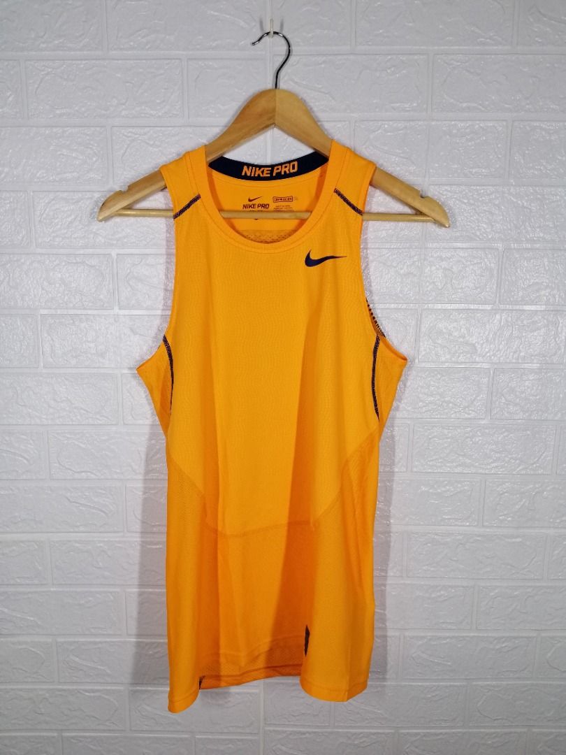 Nike Pro Drifit Compression Golden Yellow Shirt (Category: Tshirts & Polo Shirts ) located in Cantilan. Submitted by thriftmineph (Listing ID 1297937246, Image 2). Description: Dimension: 16.5 - 17.5W x 28L Condition: Excellent to New Color Rate: 10/10 Fitting Size: S-M Location: Cantilan, Surigao del Sur Shipping Courier: J&T facebook pages: ThriftMinePH.