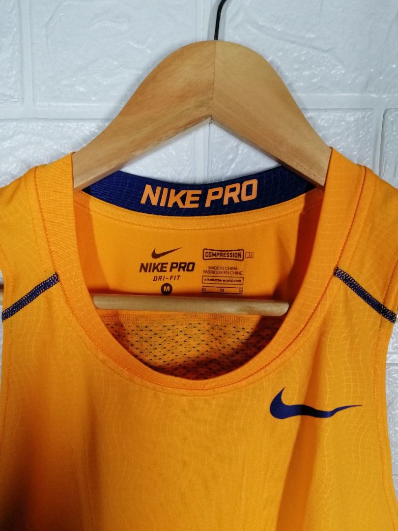 Nike Pro Drifit Compression Golden Yellow Shirt (Category: Tshirts & Polo Shirts ) located in Cantilan. Submitted by thriftmineph (Listing ID 1297937246, Image 3). Description: Dimension: 16.5 - 17.5W x 28L Condition: Excellent to New Color Rate: 10/10 Fitting Size: S-M Location: Cantilan, Surigao del Sur Shipping Courier: J&T facebook pages: ThriftMinePH.