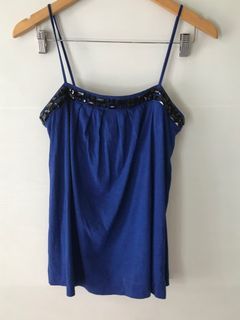 Old Navy Royal Blue with Black Gems Tank Top