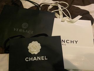 LOWEST PRICE ORIGINAL PAPER BAGS Luxury Brand Paper Bags (Versace, Chanel, Givenchy, LV, Gucci, Fendi)