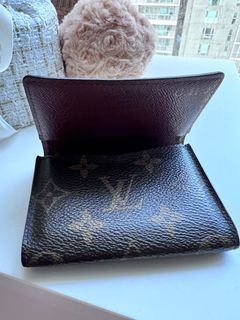 Pre-Owned LOUIS VUITTON monogram business card holder case CA4133 Monogram Leather
