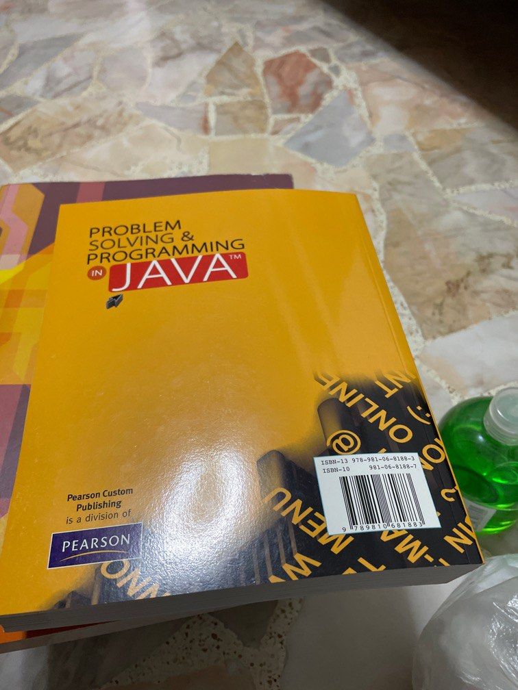 Problem solving & programming in JAVA (Category: Textbooks) located in Singapore. Submitted by yanng24 (Listing ID 1298017813, Image 2). Description: .