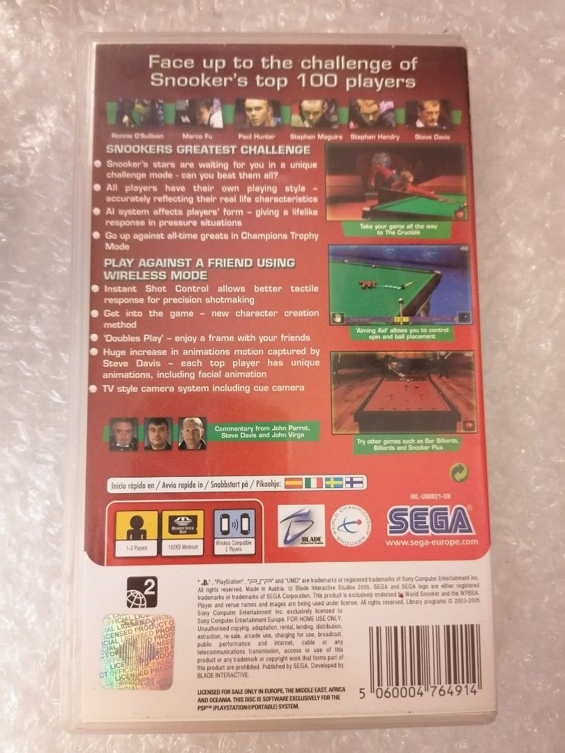 PSP World Snooker Challenge 2005 英文版, 電子遊戲, 電子遊戲, 其他