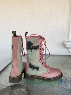 Rare Doc Martens Pink y2k Calf High Boots
