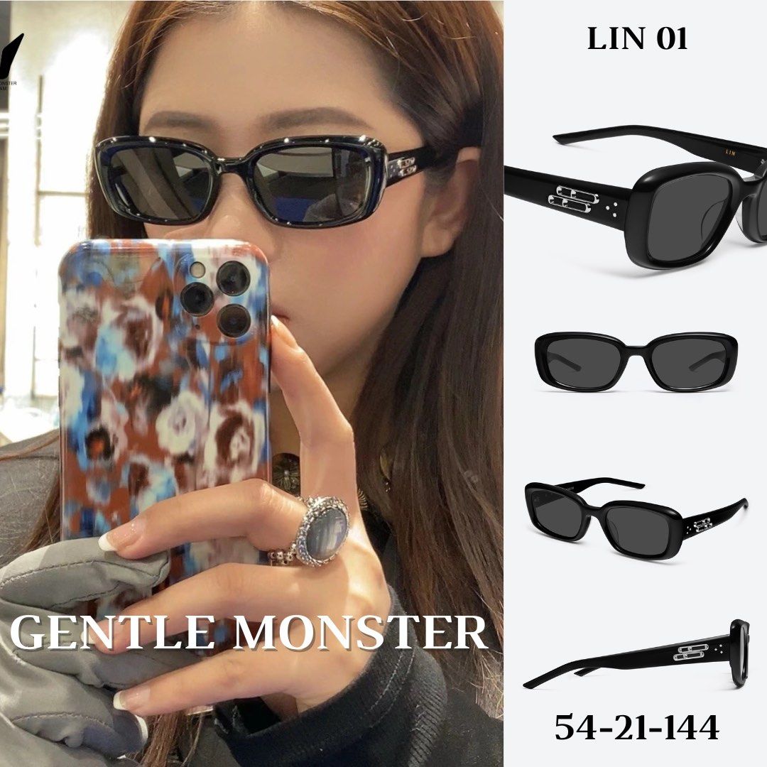 Ready Stock) LIN 01 | Gentle Monster Sunglasses (Unisex) | Black