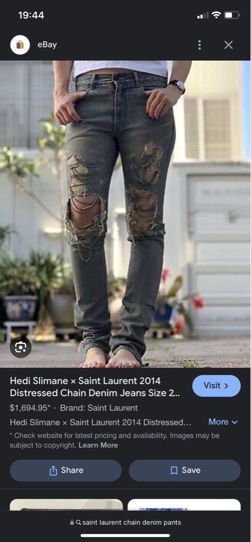 Saint laurent chain denim cheap