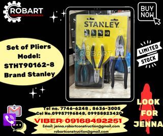 Set of Pliers Model: STHT90162-8 Brand Stanley