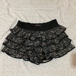 very rare s♡eye dark coquette embroidered mini skirt skort bloomers garterized freesize fem protag inspo fatal frame project zero vibes goth 