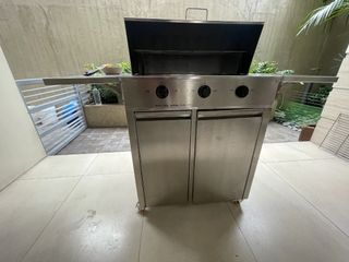 Stainless Barbeque Gas Griller with Cover