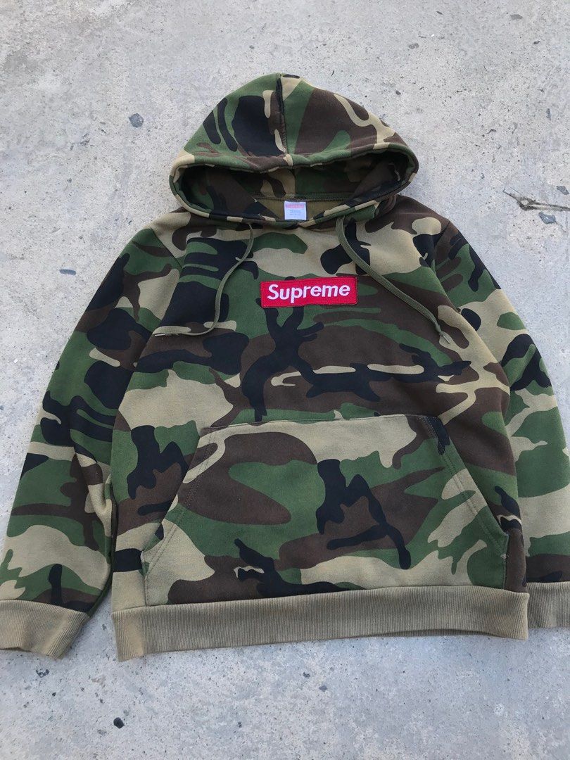 Supreme Camo Hoodie Men s Fashion Coats Jackets and Outerwear on Carousell