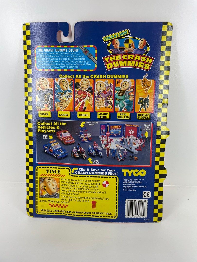 The Crash Test Dummies vintage 1991 TYCO Vince & Larry The Crash Dummies Vince Explodes On