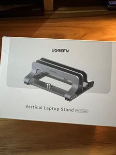 UGREEN Vertical Laptop Stand Holder Adjustable Aluminum Alloy For 25mm Width Laptops and tablet