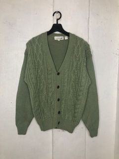 Vintage Crocodile Cable Knitted Cardigan