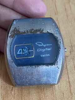 Vintage Ingraham Digital Swiss Watch For Repair