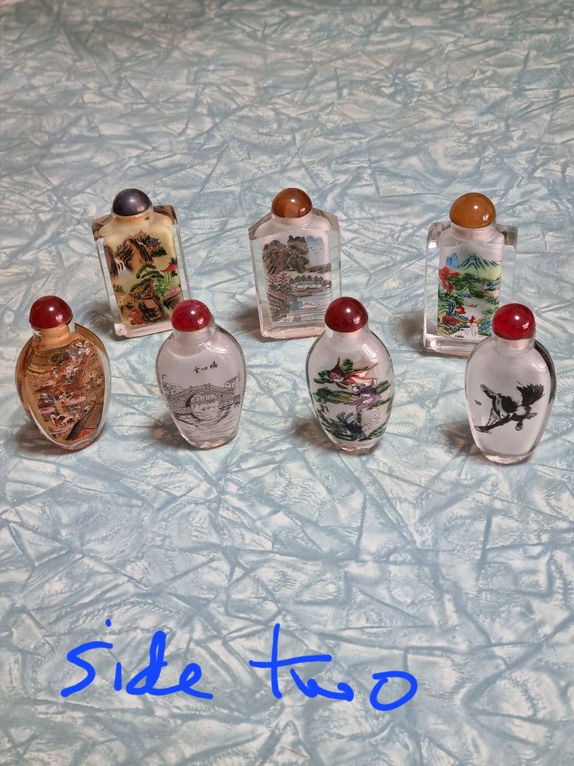 Vintage Snuff Bottles (鼻烟壶) 7 pieces ,one for $60