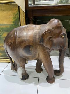 Vintage Wood Elephant figure with Ivo