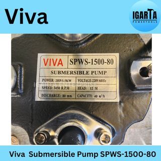 Viva 2HP Submersible Water Pump SPWS-1500-80 (Sewage or Dirty Water)