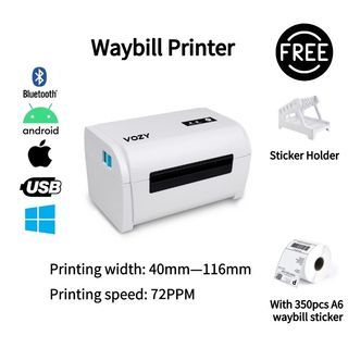 Vozy T1 Waybill Printer Cellphone Bluetooth USB Thermal Sticker A6 shipping label printer