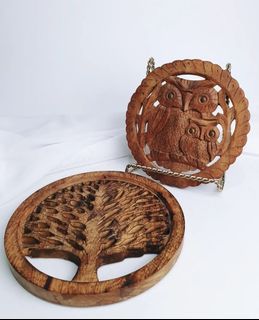 Wooden Trivet/Wall Decor from India