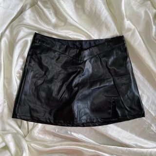 Y2K Leather Mini Skirt