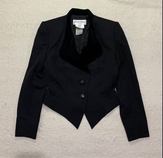 YSL - Saint Laurent Wool Coat Blazer - Velvet Collar