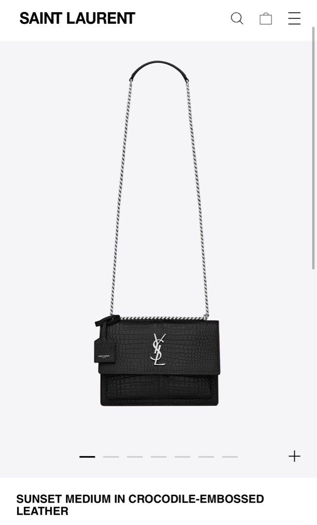 Ysl sunset crocodile bag cheap