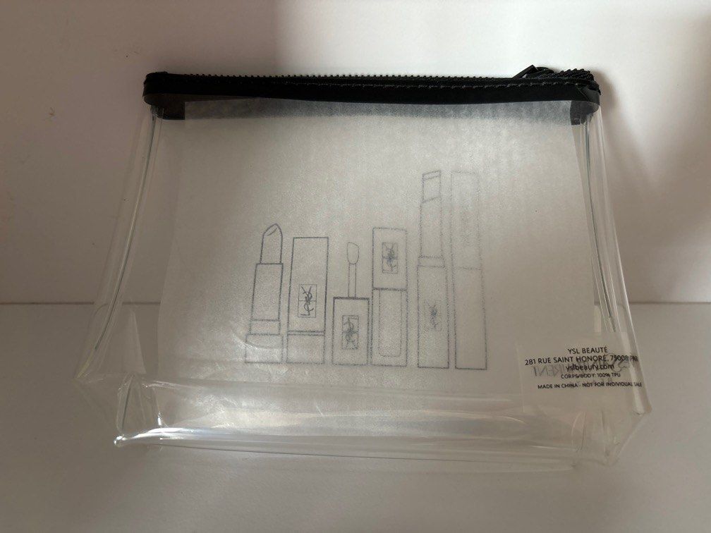 YSL transparent pouch bag