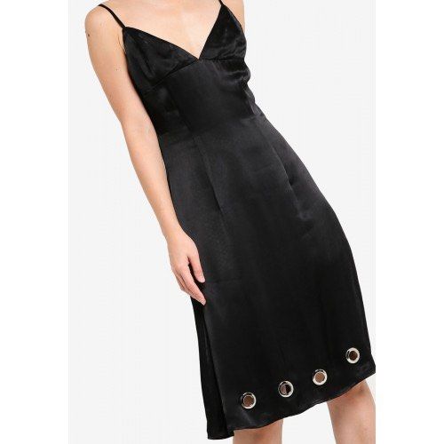 Zalora Premium Ring Maxi Dress Black, Women's Fashion, Dresses