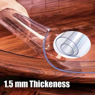 1.5mm 120cm PVC transparent table cover (Round)
