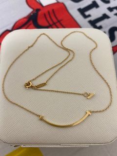 18k Authentic Tiffany & Co. T Smile Necklace