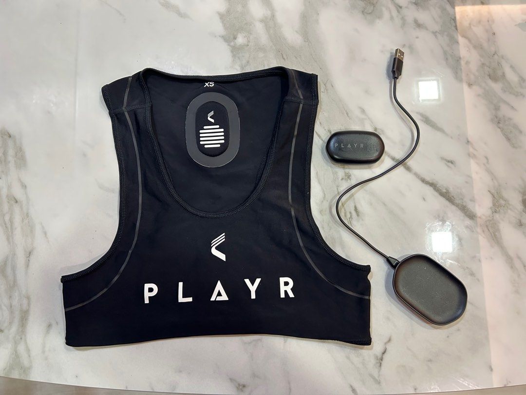 2 vests 1 GPS tracker and charger in almost new condition Sports Equipment Sports Games Racket Ball Sports on Carousell