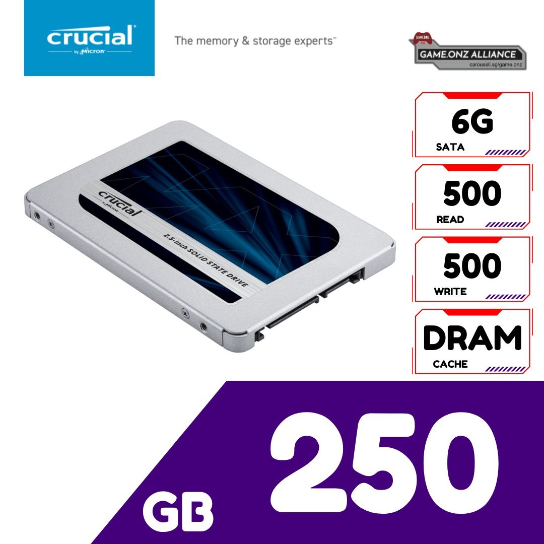 Ssd Crucial P2 Dram 250GB CRUCIAL MX500 SATA SSD With DRAM CACHE