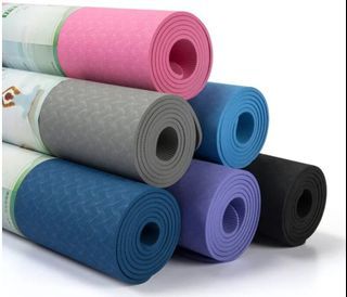 6MM TPE Yoga Mat 183CM x 83CM (EXTRA WIDE 72"x32") Non Slip Exercise Mat With Small Print Patterns