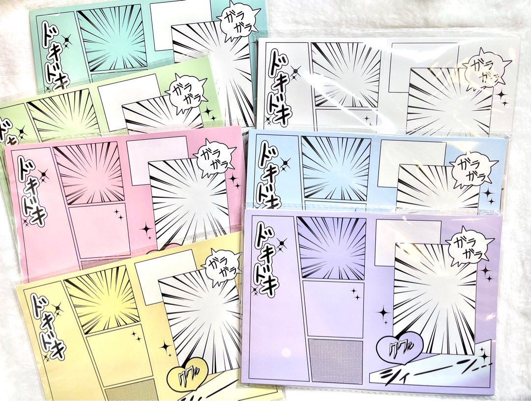 A5 漫畫分鏡背景板痛袋痛包痛櫃谷美擺拍道具丁品收納立牌吧唧襟章排球少年藍色監獄咒術迴戰, 興趣及遊戲, 手作＆自家設計, 文具及工藝-