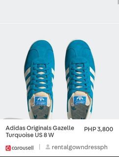 Adidas Originals Gazelle Turquoise US 8 W