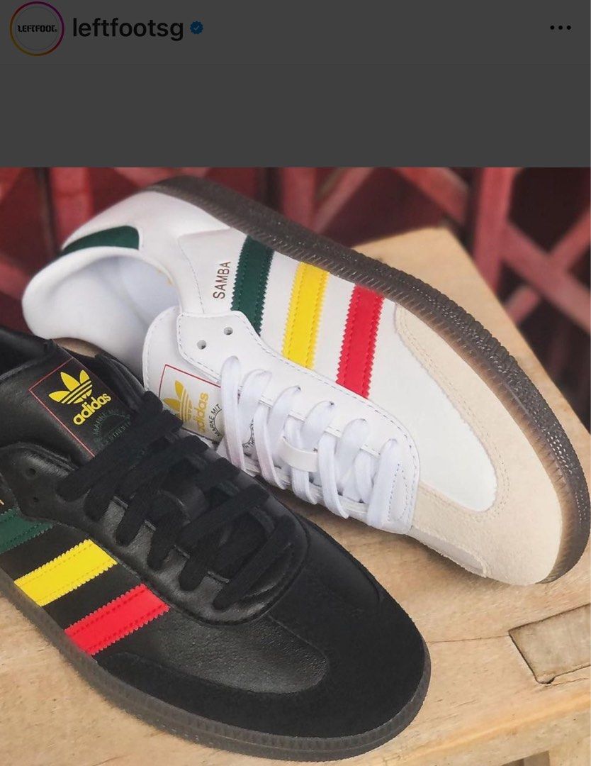 ADIDAS SAMBA OG RASTA WHITE Men s Fashion Footwear Sneakers on Carousell