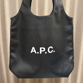 A.P.C Black leather ninon tote