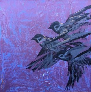 Artwork /Painting (Unframed)"Sparrows"