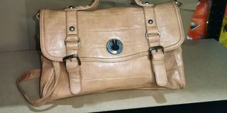 Authentic Miffy Tan Leather Messenger Bag