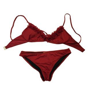 Balud Swimwear: Carissa Bikini Set in Wine Red