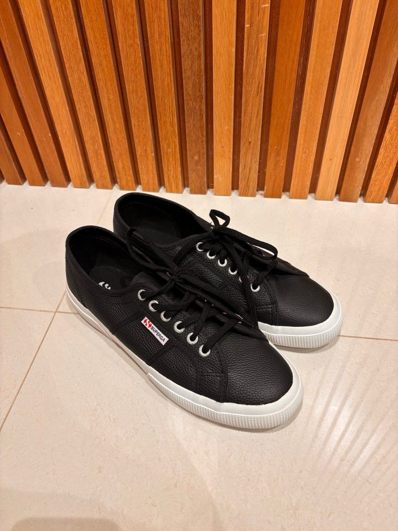 Brand new Supergas in black real genuine leather